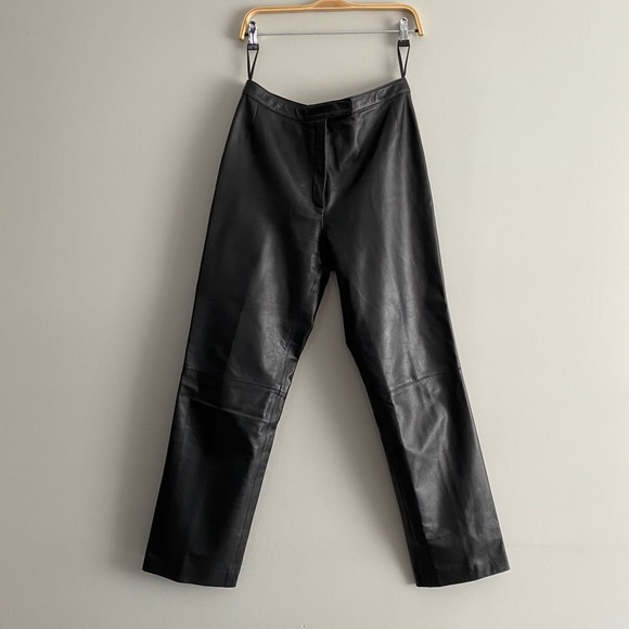 Vintage Pants - Vintage Straight Leg Leather Trousers